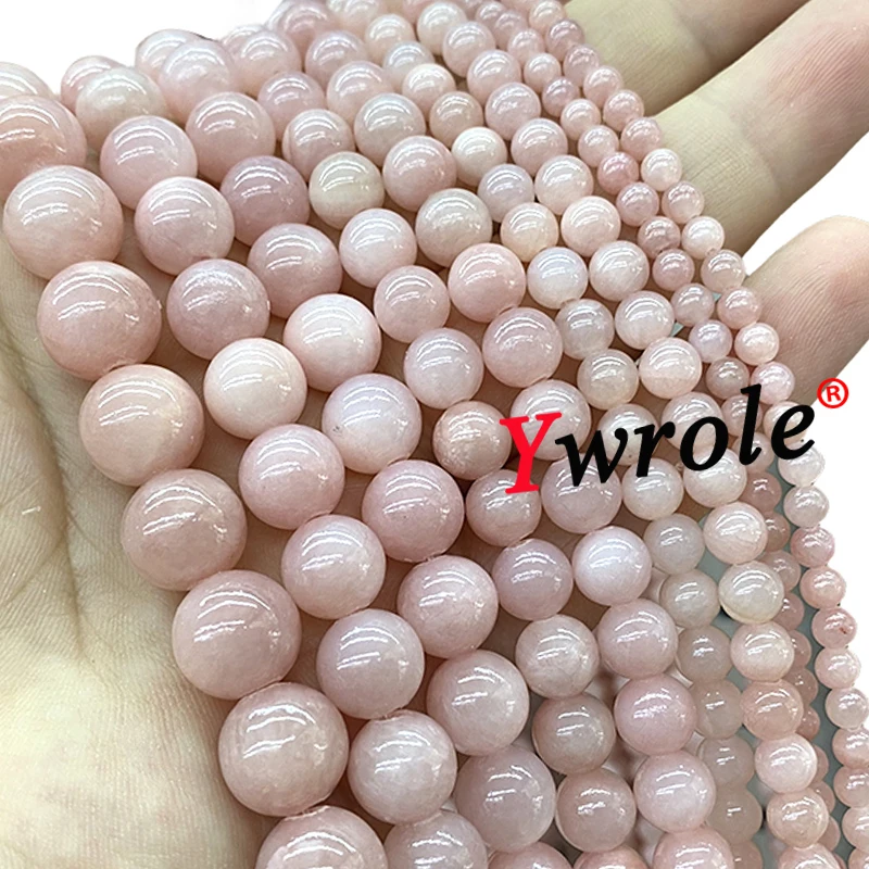 4-12MM Natural Stone Persian Jade Sunstone Color Loose Round Spacer Beads for Jewelry Making DIY Bracelet Accessories 15\'\'