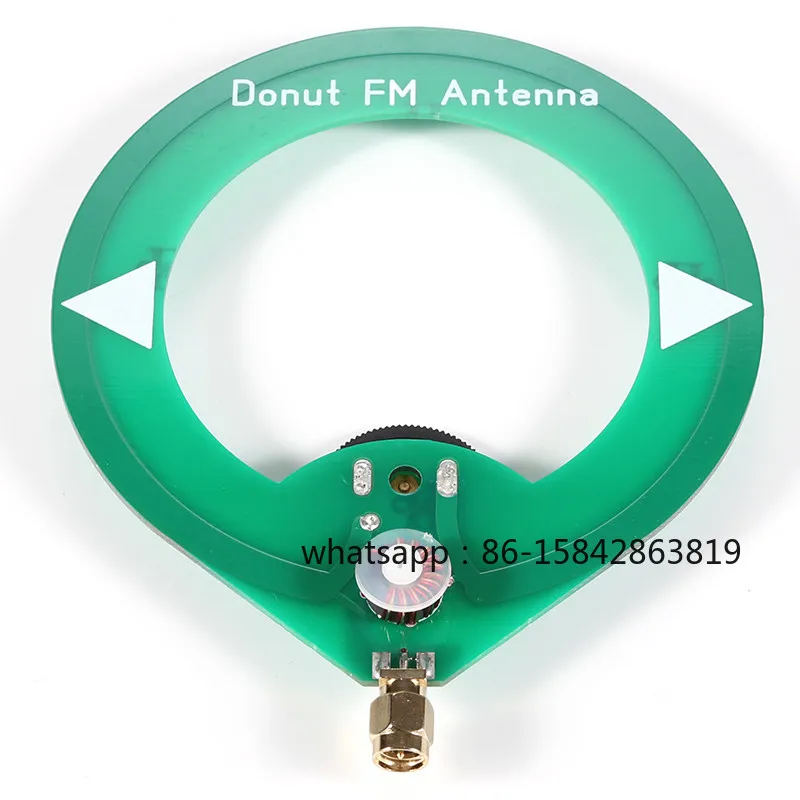 FM FM Antenna 5W Mini Donut Antenna 75-135MHz SMA Male Portable Broadcast Antenna