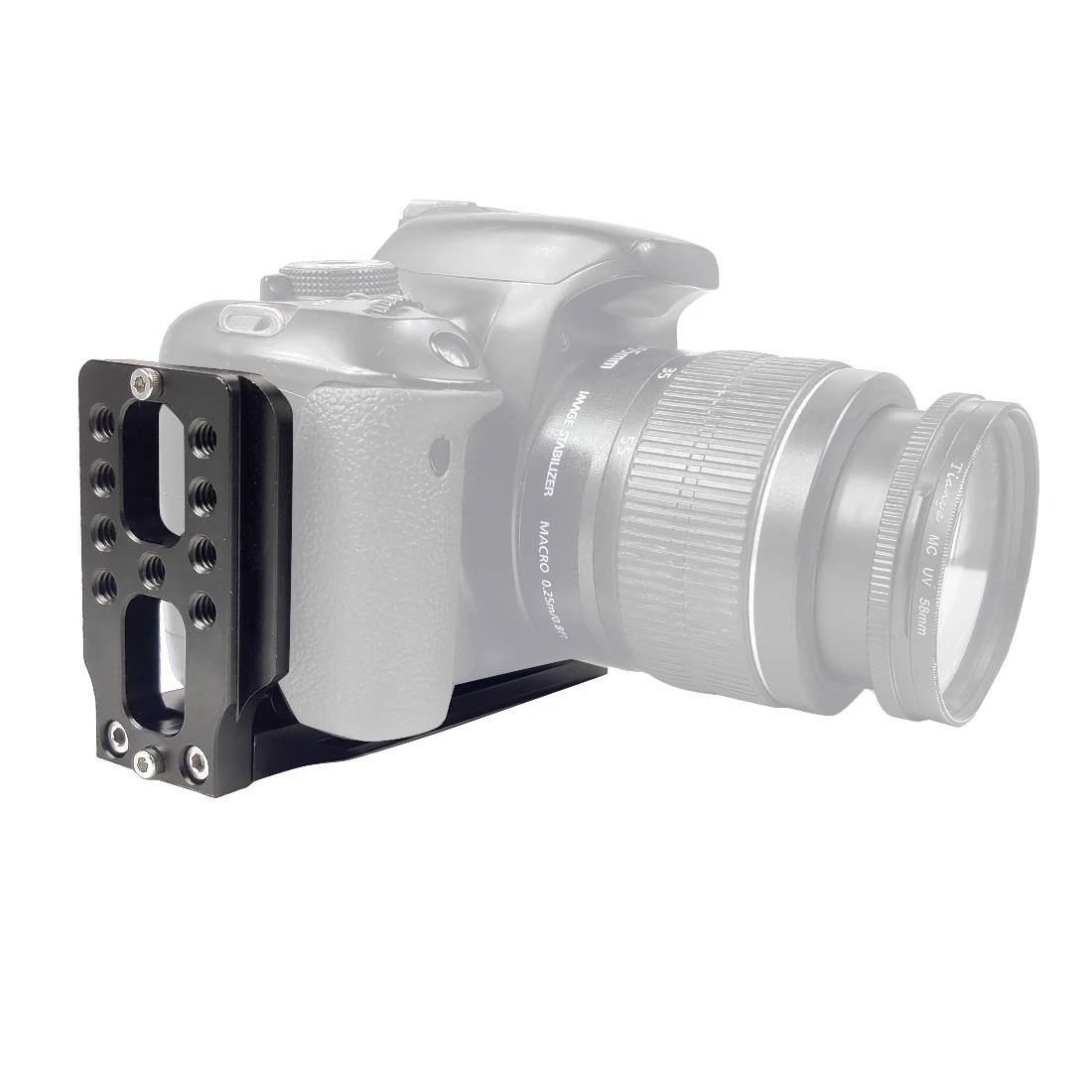 Kamera L Halterung Schnellwechselplatte 1/4" Schraube Schweizer vertikale Filmvideo für Nikon Canon Sony Fuji DSLR Kamera Stativ Kugelkopf – Detail 4