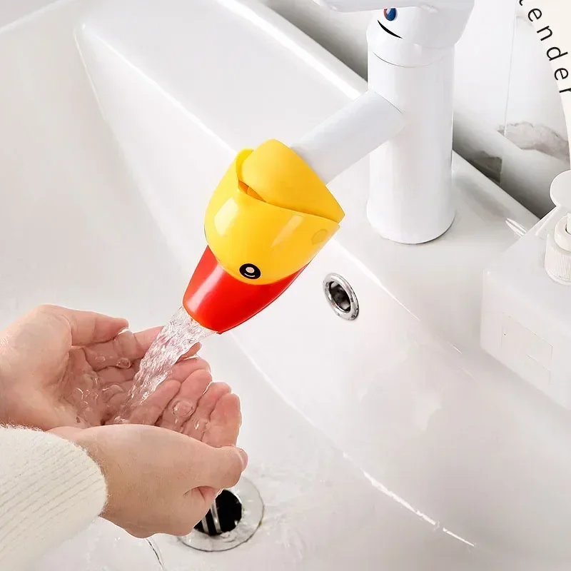 1pc Cartoon Duck Elephant Hand Washing Faucet Extender, Splash Proof Hand Washer, for Kitchen Sink, Suitable for Most Faucets