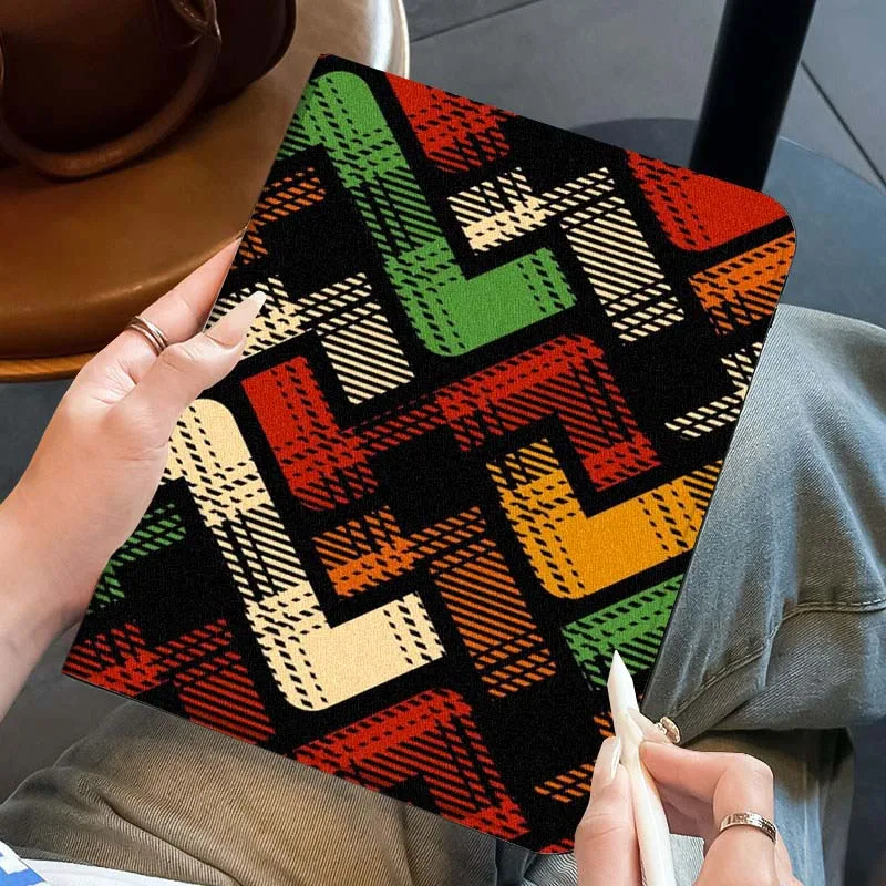 حافظة فنية بتصميم نمط ملون لجهاز iPad Pro Air Mini 1 2 3 4 5 6 7th 8th 9th 10th 11th 10.2 9.7 10.5 10.9 11 12.9 حافظة كمبيوتر لوحي #1