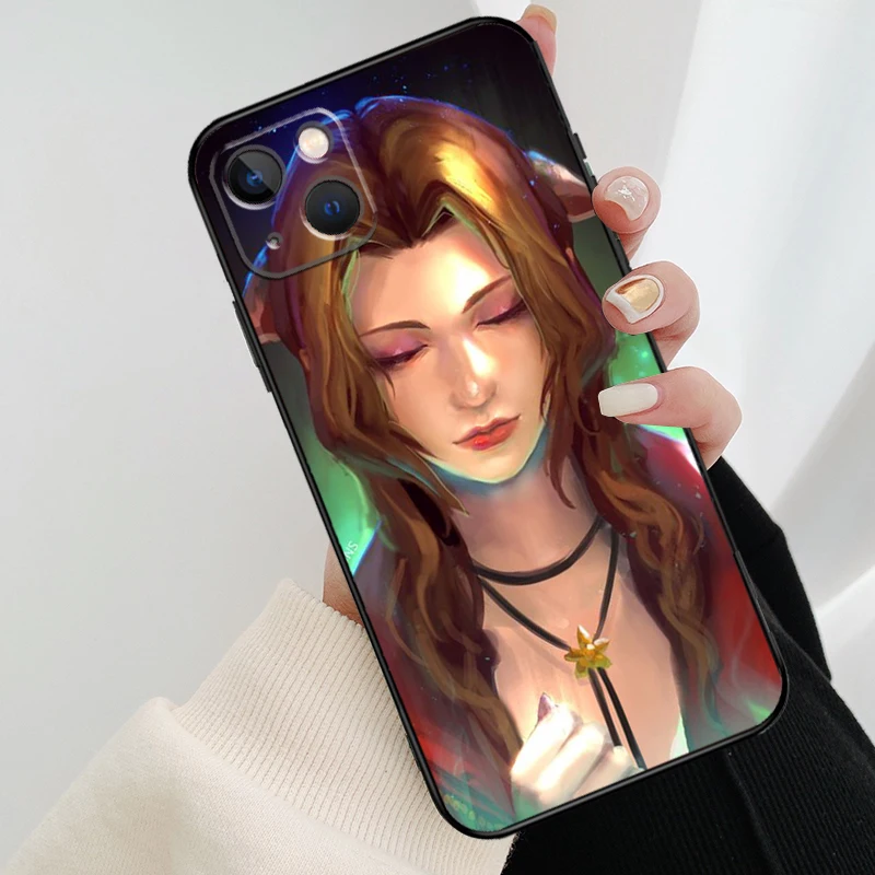 Aerith Gainsborough Final Fantasy Phone Case For iPhone 11 12 13 14 15 16 Pro Max Mini X XR XS Max Plus Cover Funda