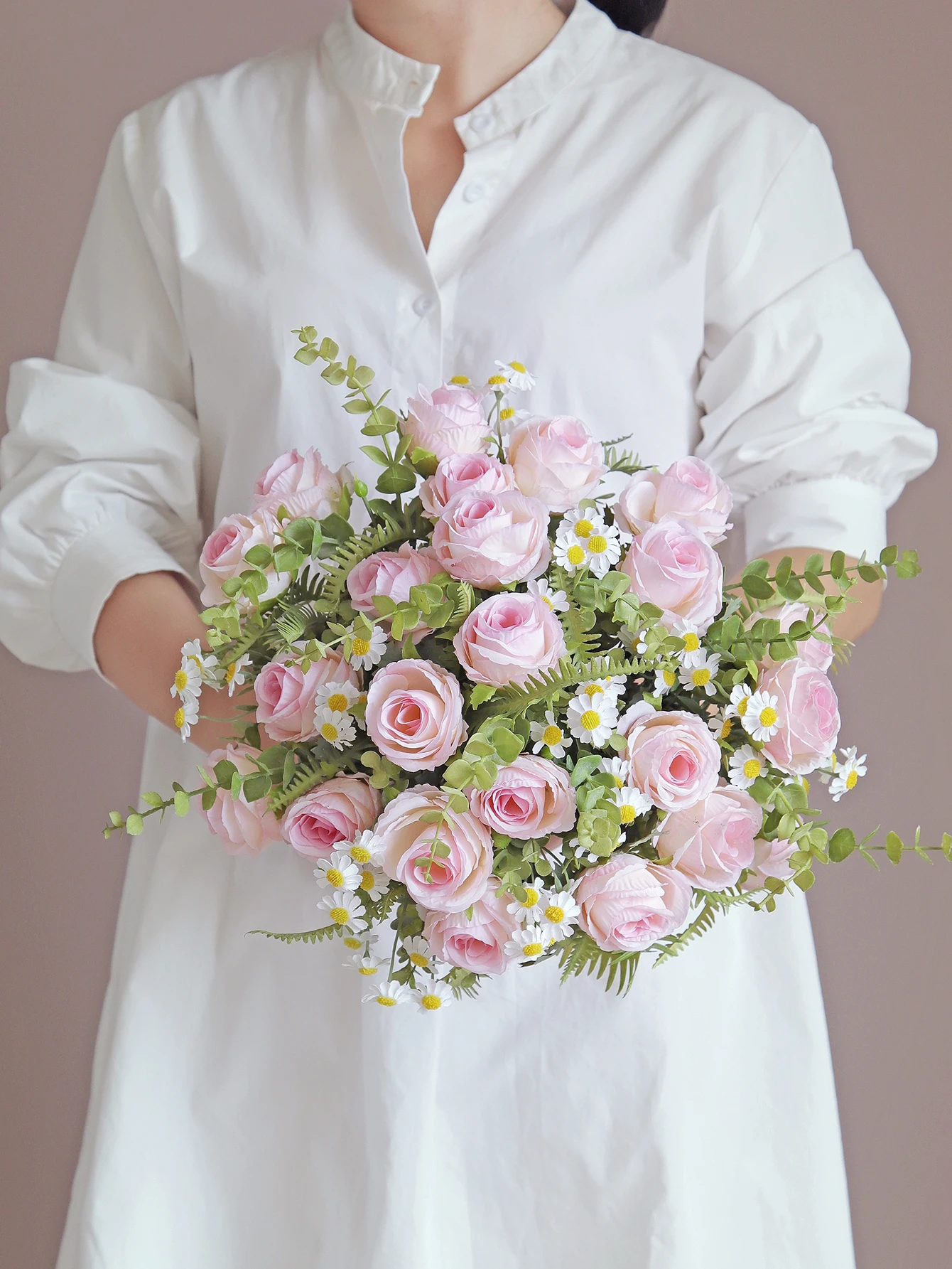 Seidenrosen Künstliche Blumen DIY Hochzeit Heim Weihnachtsdekorationen Kranz Brautstrauß Wohnzimmer Flur Fotografie Ornamente – Detail 6