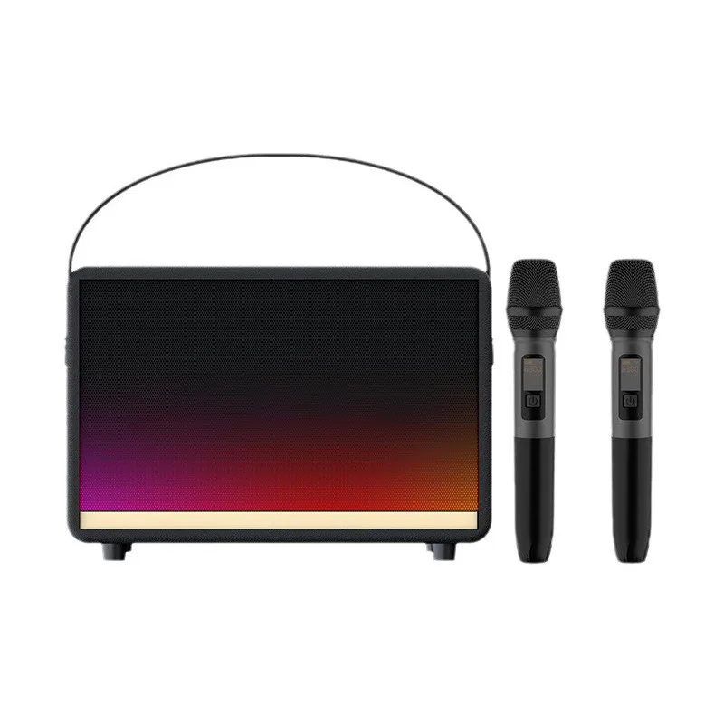 

Outdoor Bluetooth Karaoke audio subwoofer high sound quality home living room surround wood Bluetooth speaker