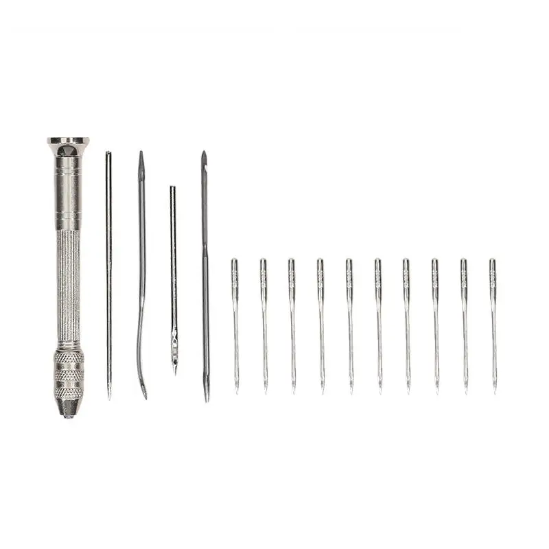 Leer naaien priem set vervangbare multifunctionele schoenen reparatie tool kit punch stiknaalden DIY naaien Leathercraft