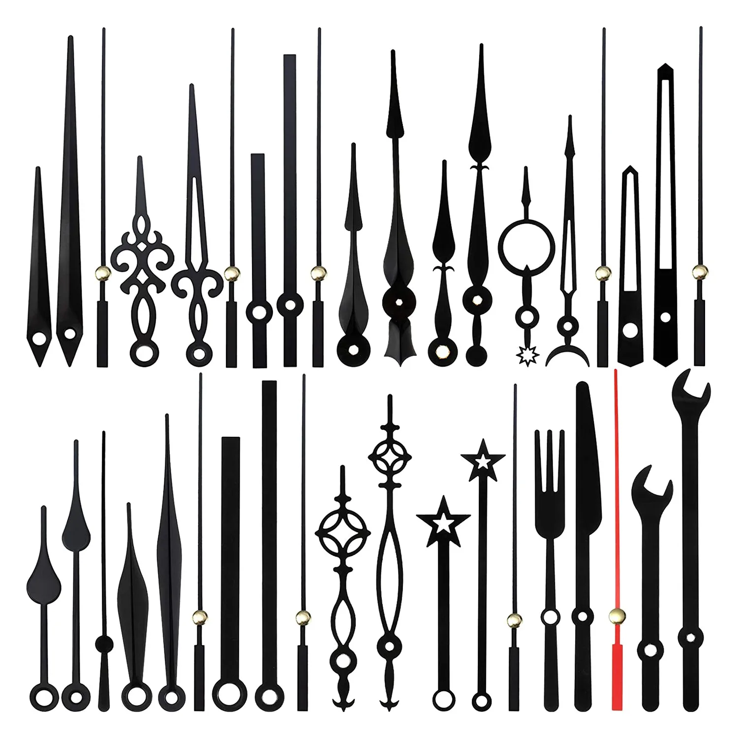 กลไกการเคลื่อนที่ของนาฬิกา14รูปแบบเข็มนาฬิกาแบบไม่ติ๊กการเปลี่ยนอะไหล่ซ่อมแบบ DIY สำหรับ reparasi Jam