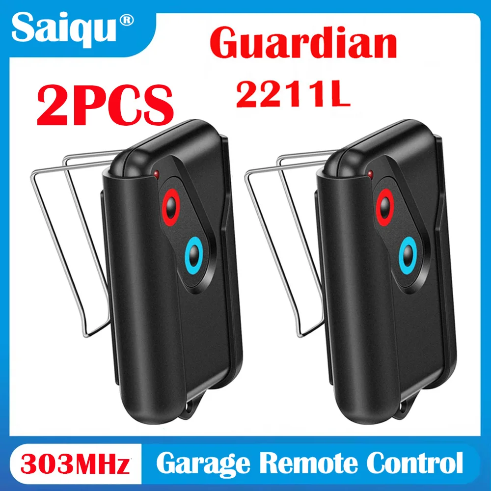 

Boss Compatible with Guardian Steel-Line 2211-L 2211-L 303MHz Rolling Code 2 Buttons 2PCS Garage Door Gate Door Opener