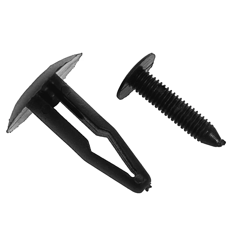 75 Buah Klip Dorong Bumper Mobil Pengencang Paku Keling Plastik Panjang 32Mm Hitam