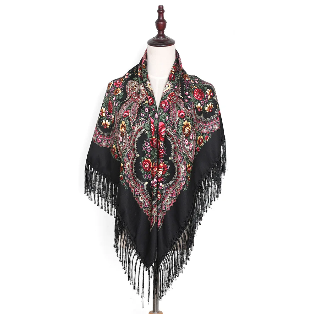 Flamenco Shawl Manila Shawl Hand Embroidered With Spanish Fringes Manton Style For Women and Girl