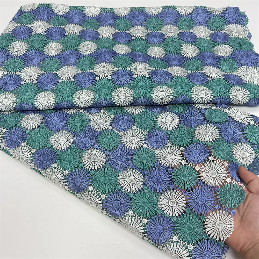 African Milk Silk Cord Lace Fabric, Water Soluble, Nigerian Guipure Cord Lace for Sewing, High Quality, LY6808, 2025