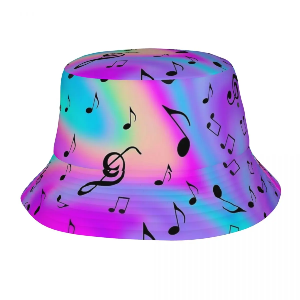 

Travel Headwear Drunk On Music Notes Merchandise Bucket Hats Stylish Unisex Hot Sun Hat Bob Hat UV Protection Fishing Cap Hiking