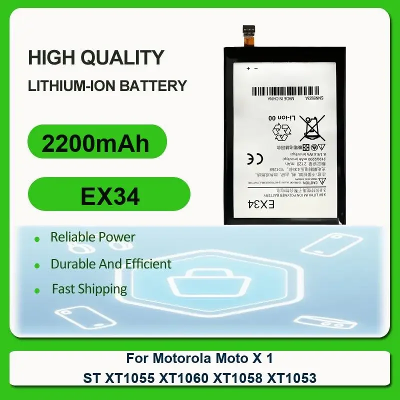 Battery For Motorola Moto X 1 ST XT1055 XT1060 XT1058 XT1053 G9 PLUS Lenovo K12 Pro XT2091-7 Edge 2023 Edge+ Z Force 2nd gen/Z2