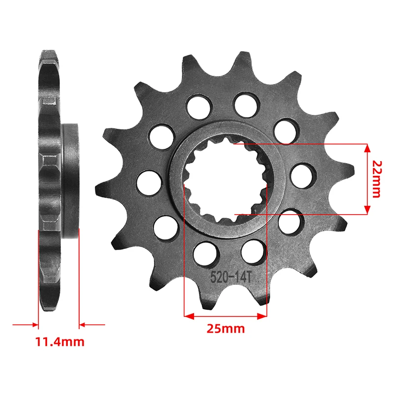 520 14T 15T 16T 17T Front Sprocket for KT/M 620 640 690 790 890 990 400 600 625 660 Du/ke LC4 For CF Moto 800 MT 701 Norden 901