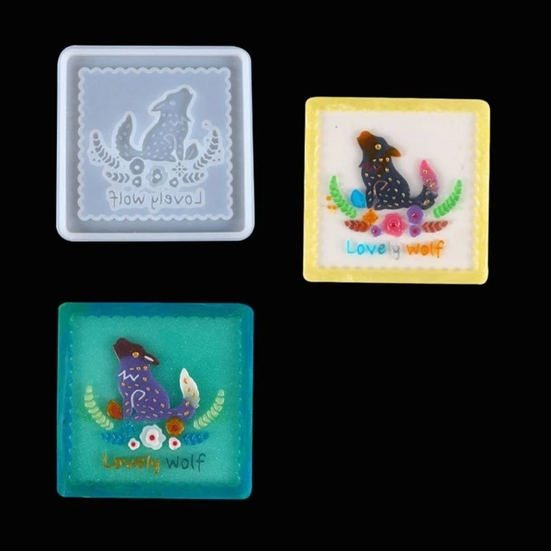 

Square Cup Mat Resin Mold Wall Art Epoxy Resin Silicone Mold Animal Mold