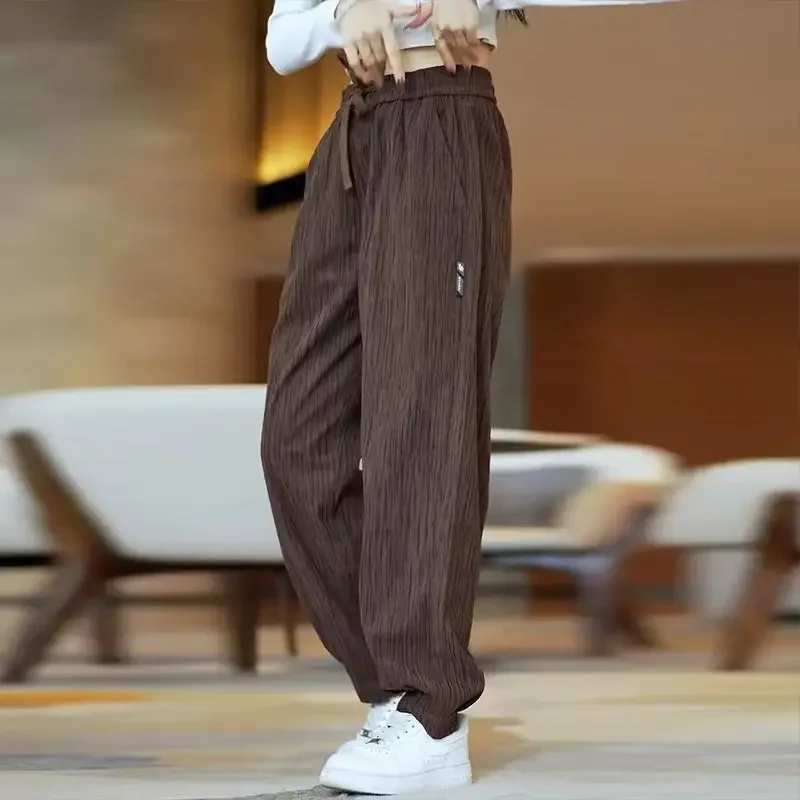 

Pop Male Loose Wide Men's L Pants Corduroy Harem Baggy Designer Clothes Cotton Regular Fit Original Hot New In Trend