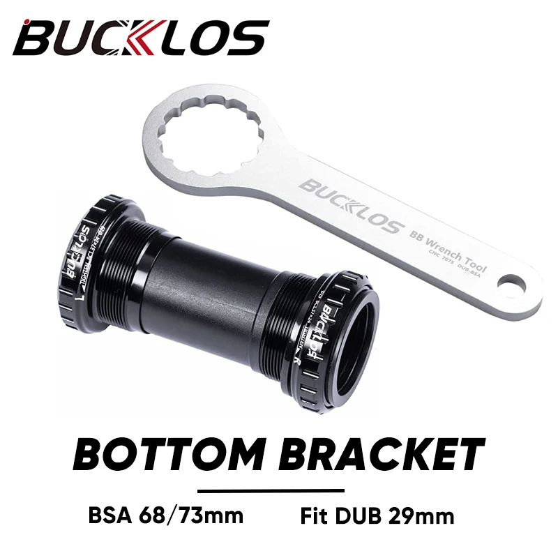 BUCKLOS BSA 68/73mm Road Bike Bottom Bracket Fit SRAM DUB 29mm Spindle Threaded Bicycle External BB Aluminum BB Wrench Tool