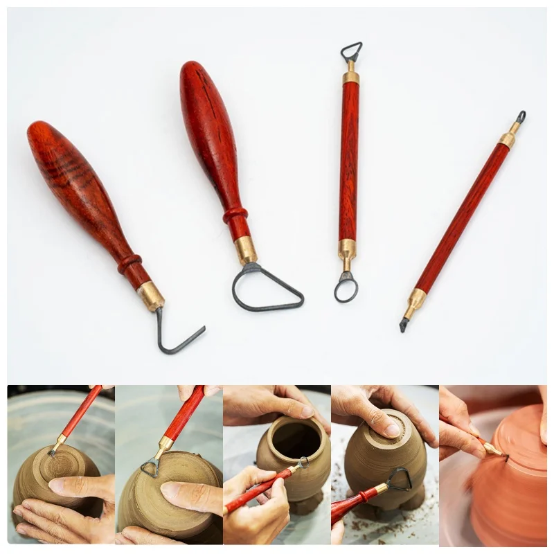 

Pottery Repair Tools Tungsten Steel Double-ended Texture Ring Knife DIY Ceramic Sculpture Scraping Texture Carving Tools