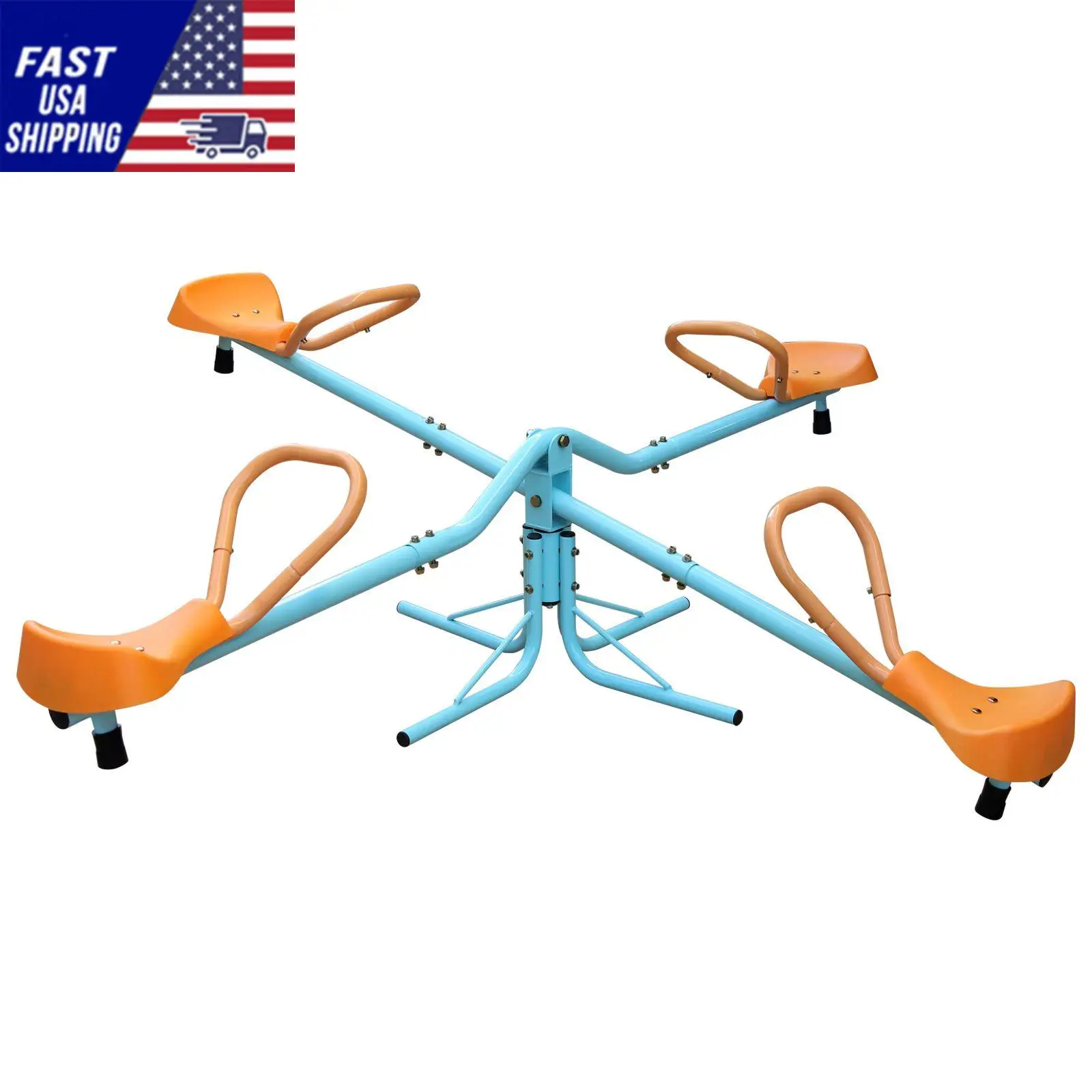 เด็กกลางแจ้ง Spinning Seesaw นั่งและ Spin Teeter Totter อุปกรณ์สนามเด็กเล่นกลางแจ้งหมุน Teeter Totter สําหรับ Backyard