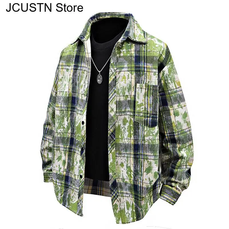 2025 Korean Style Spring Autumn Blouse Men Casual Long Sleeve Shirt Thin Jacket Male Streetwear Fashion Loose Fit Coat