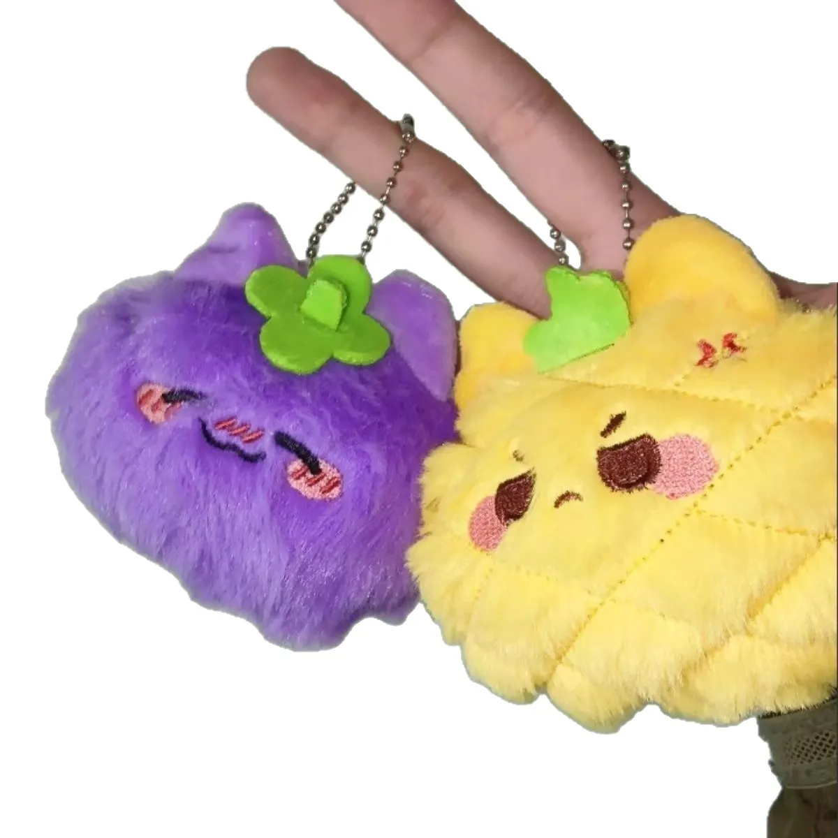 퀴렐 레비의 답장 플러시 인형 펜던트 문 리버 파인애플 탈부착 가능 세탁 가능 인형 마운틴 대나무 키체인 가방 펜던트 선물