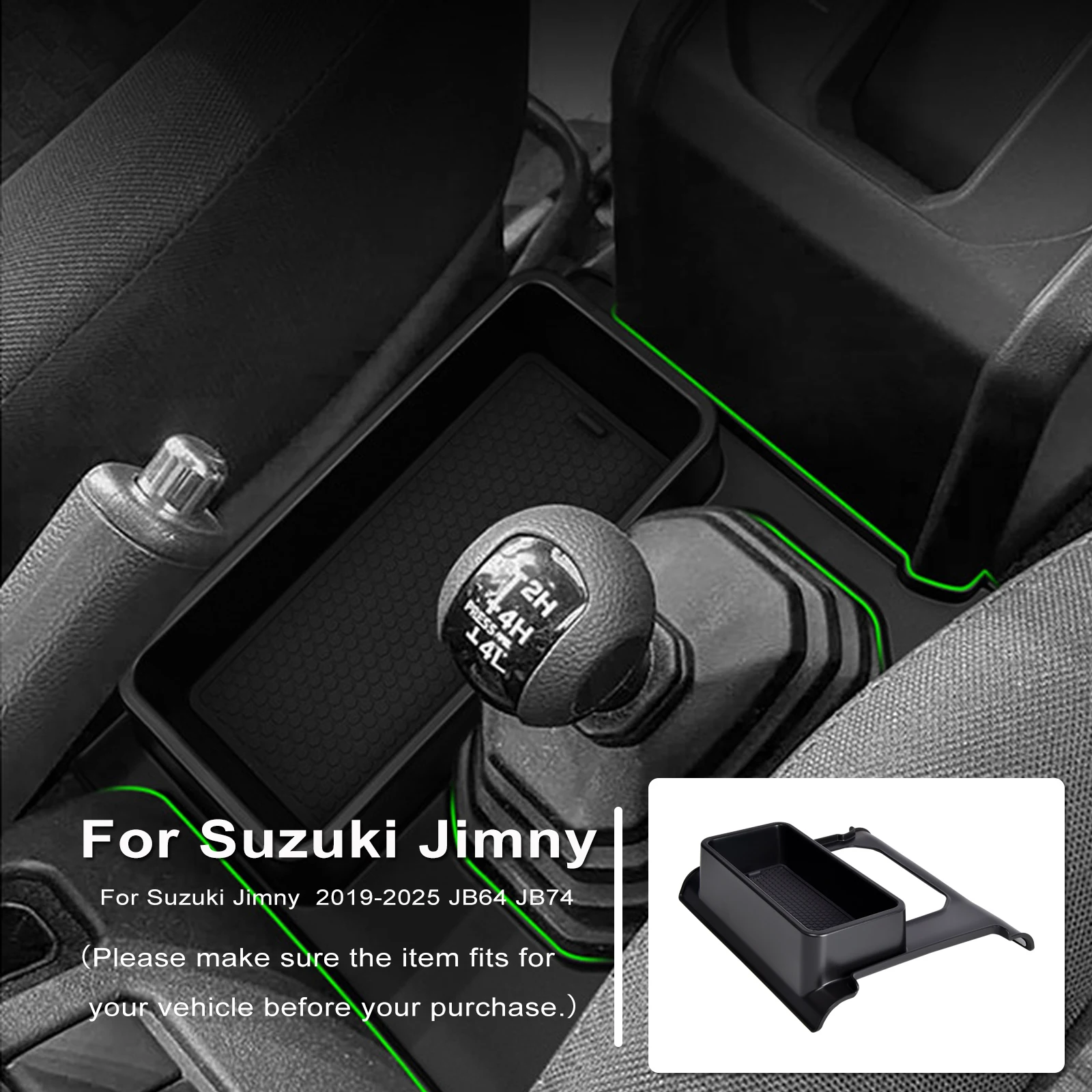 

For Suzuki Jimny 2019 2020 2021 2022 2023 2024 2025 JB74 JB64 Car Gear Shifter Storage Box Center Console Organizer Accessories