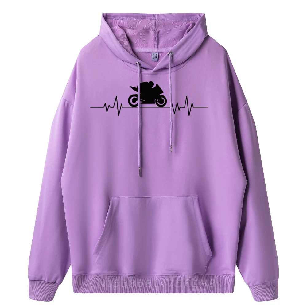 Motorbike Heartbeat Biker Motorcyclist Sport Bike Free Shippping Clothes Custom Hoodie Man Sweatshirts