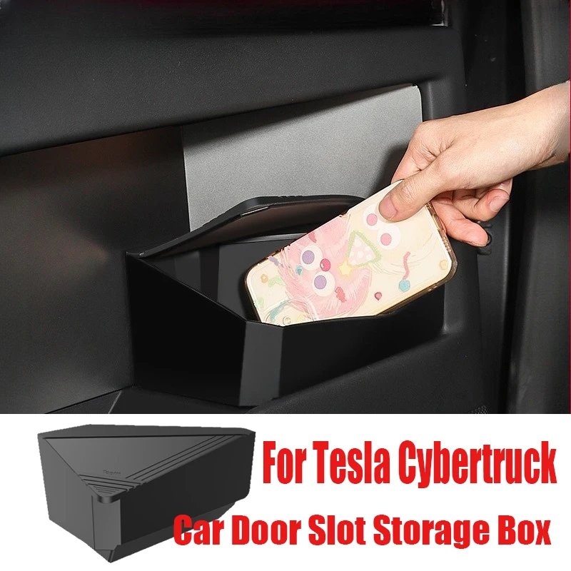 

Органайзер-кейс для хранения в дверной нише автомобиля Tesla Cybertruck 2026: Отсек для конфиденциальных вещей, организация пространства, аксессуары для автомобиля