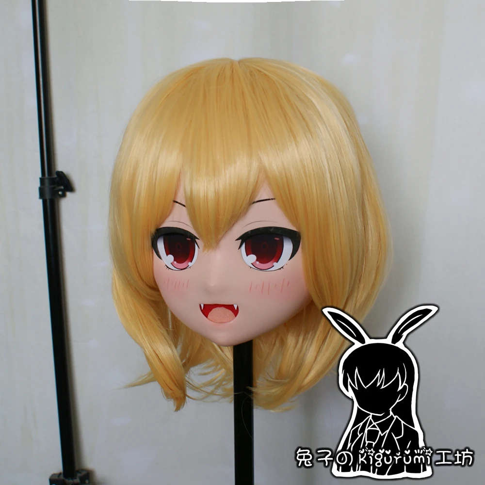 (RB6528) Qualidade artesanal feminino resina cosplay papel japonês anime rumia kigurumi crossdress boneca máscara transgênero