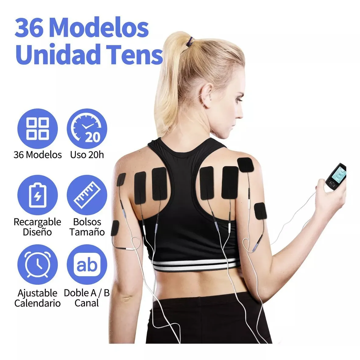 

New Massager Rechargeable Muscle Stimulator EMS Dual Channel 36 Mode Physical Therapy Massager Relieve Fatigue and Soreness