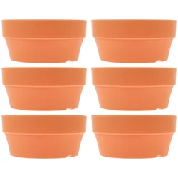 Shallow Flower Pot 6pcs Clay Pots for Plants Large Cotta Pot 125cm Flower Pots Planter for DIY Flower Basin