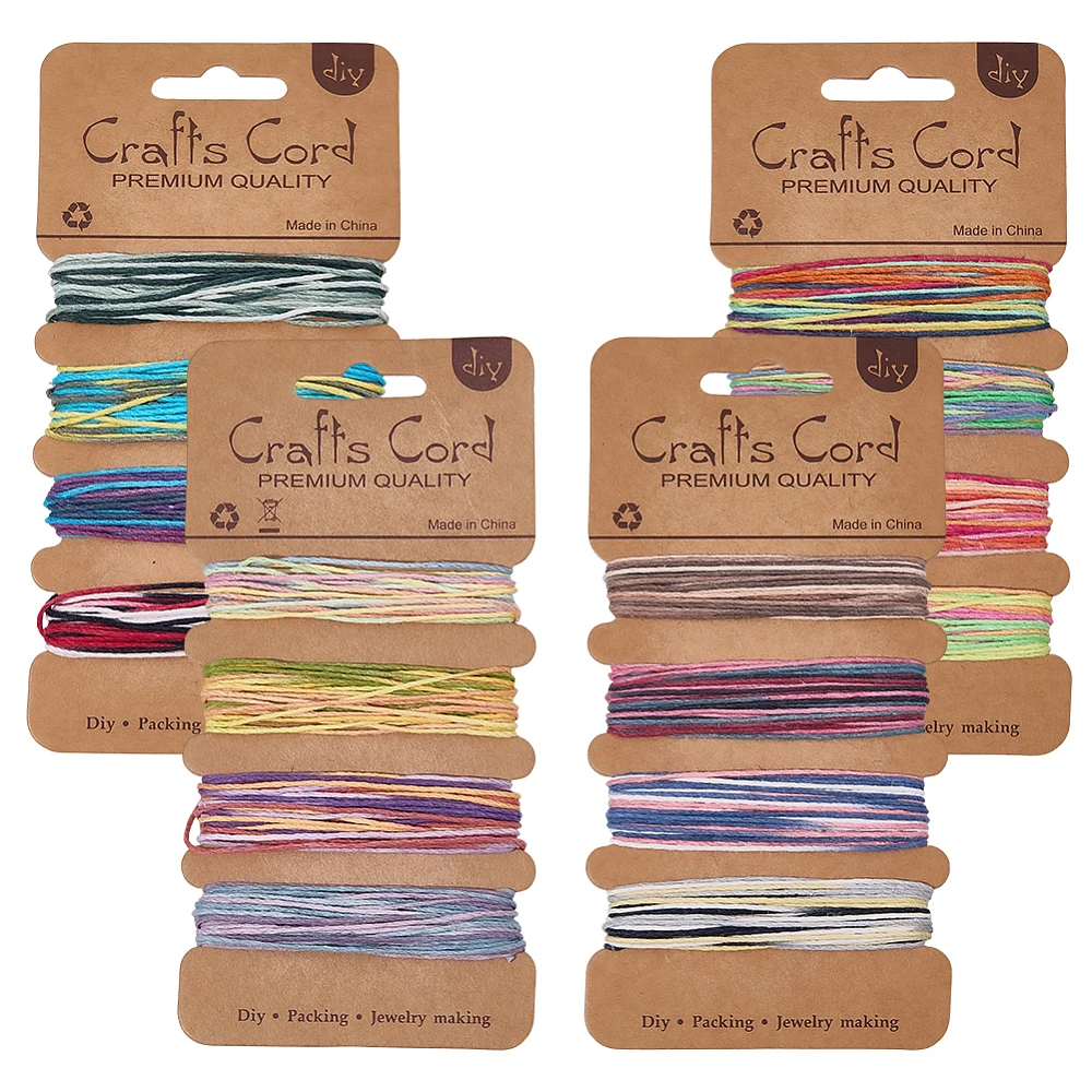 1 Box 16 Colors 87 Yards 80m Hemp Cord Bracelet Kit Hemp Jewelry Twine 1mm Colorful Thread Flax String Rope String for Jewelry