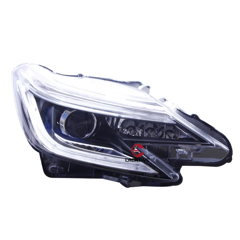 

Car for 2013-2019 Mark X Reiz Headlight Upgrade DRL Front Lamp Devil's Eye Lexus Style LED Projector Lens