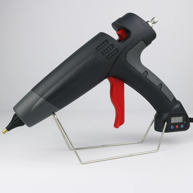 800W Industrial Hot Silicone Gun,11mm Black Hot Glue Gun Temperature Control, Adjustable Glue Output for Woodworking DIY 220V