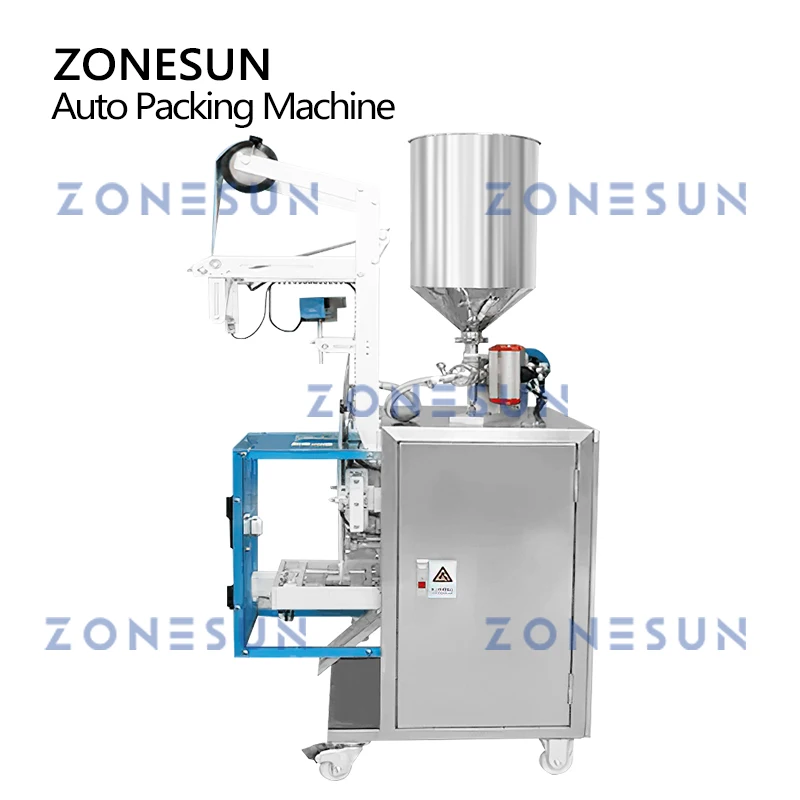 ZONESUN ZS-PL240LS macchina automatica per il riempimento e la sigillatura di sacchetti di liquidi confezione di bustine di salsa di Pasta di Ketchup con stampante