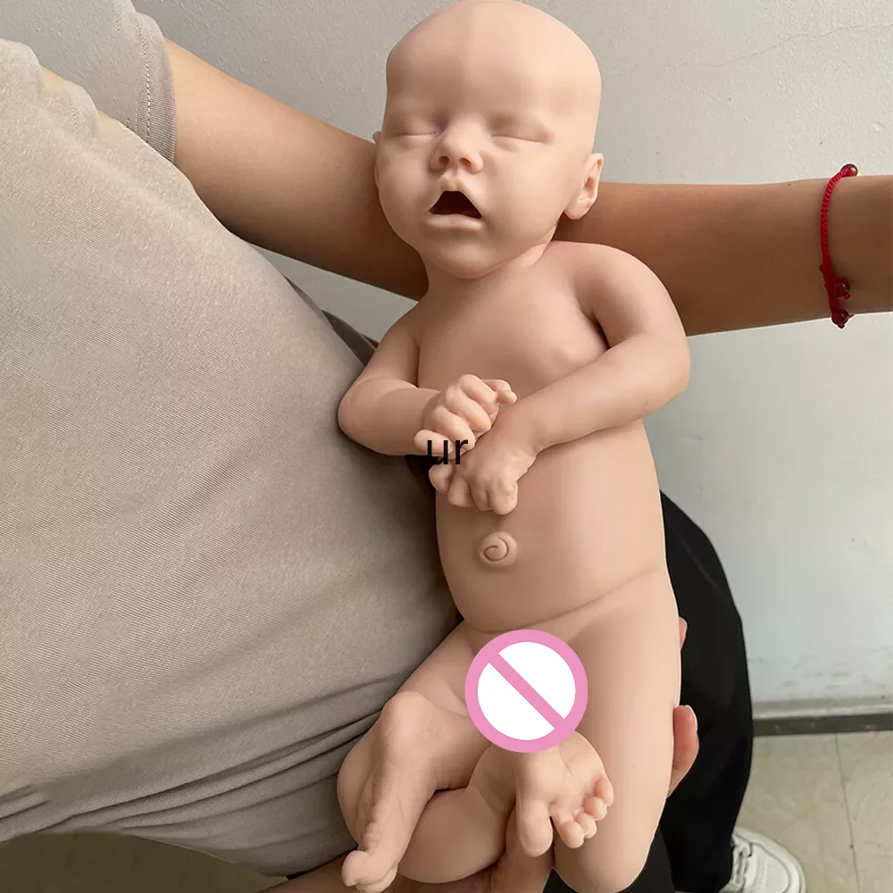 Realistyczna 18-calowa piankrowa silikonowa lalka odrodzona na całe ciało jak prawdziwe europejskie dziecko miękkie ważone koruching Reborn Girl