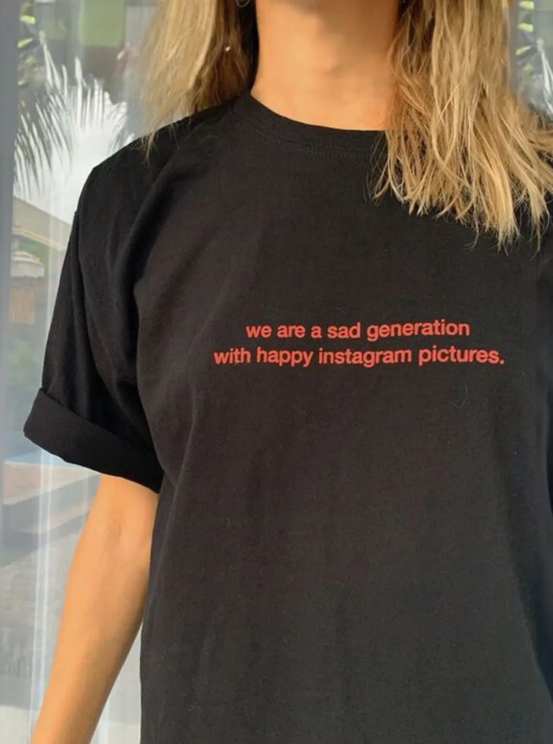 Sugarbaby We are a Sad Generation Funny Cotton T-shirt Tumblr Shirt Short Sleeved Fashion tshirts Drop Shipping