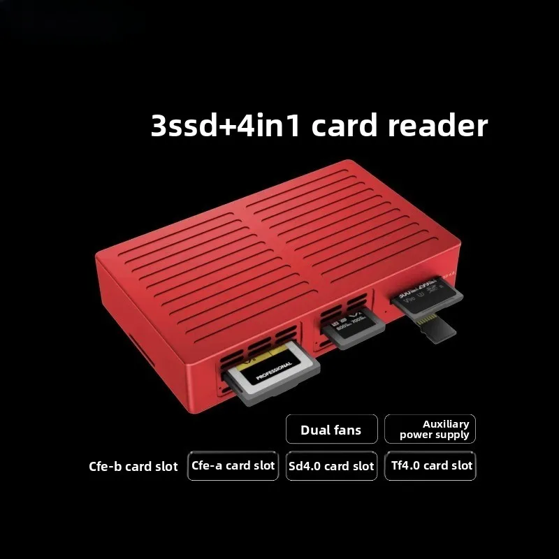 4 in 1 Thunderbolt 3 4 5 Card Reader for iPhone Android Hard Drive Case