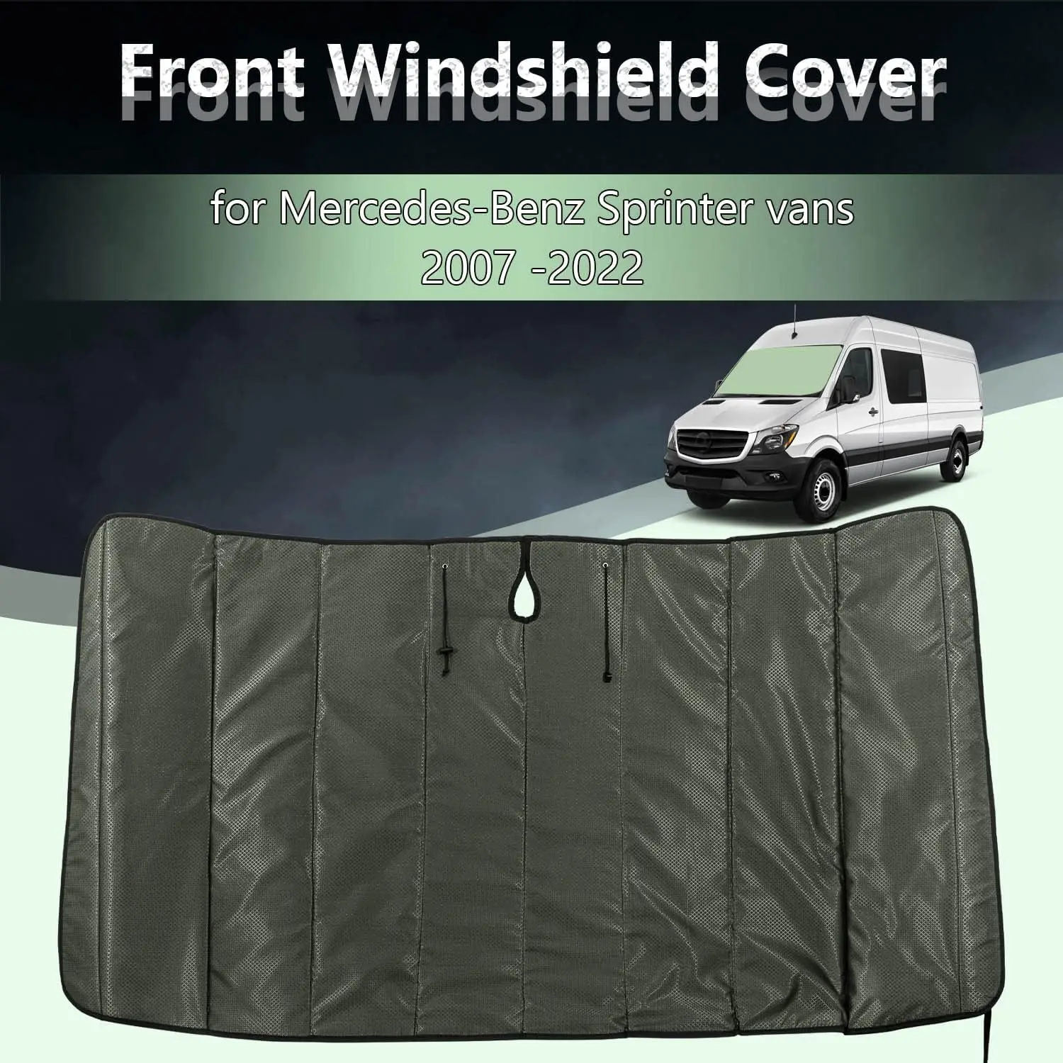 MX Insulated Blackout Front Windshield Cover Window Cover for Mercedes-Benz Sprinter Camper Conversion Vans 2007-2022