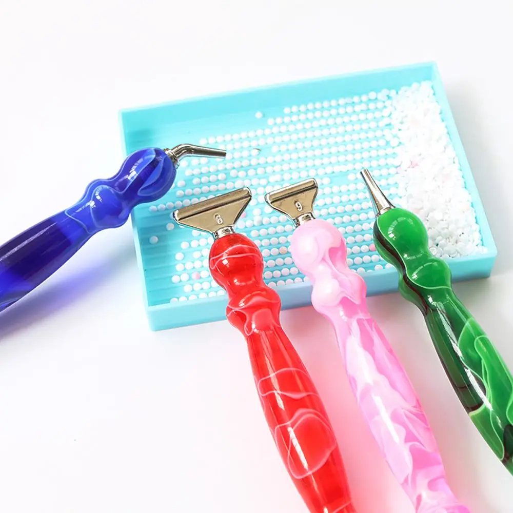 Lukisan berlian Resin pena Multi-placker ramah lingkungan Alloy pena pengganti kepala poin pena bor bordir DIY kerajinan seni kuku