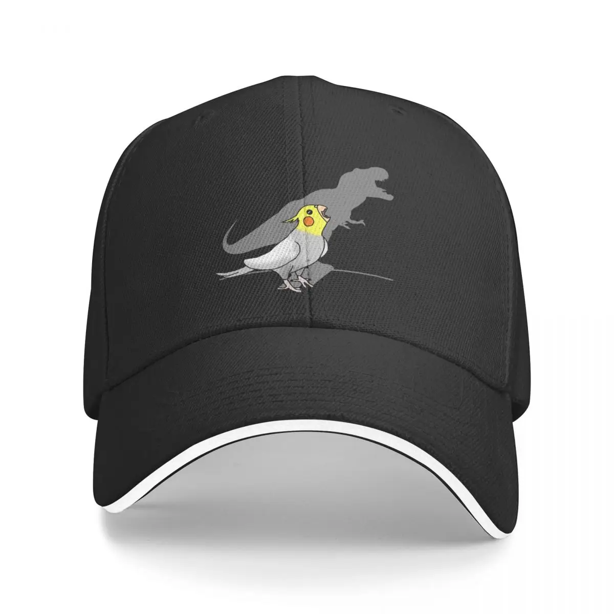 Dinosaur Shadowl Animal Parrots Cockatiel Doodle Multicolor Hat Peaked Women's Cap Personalized Visor Cycling Hats