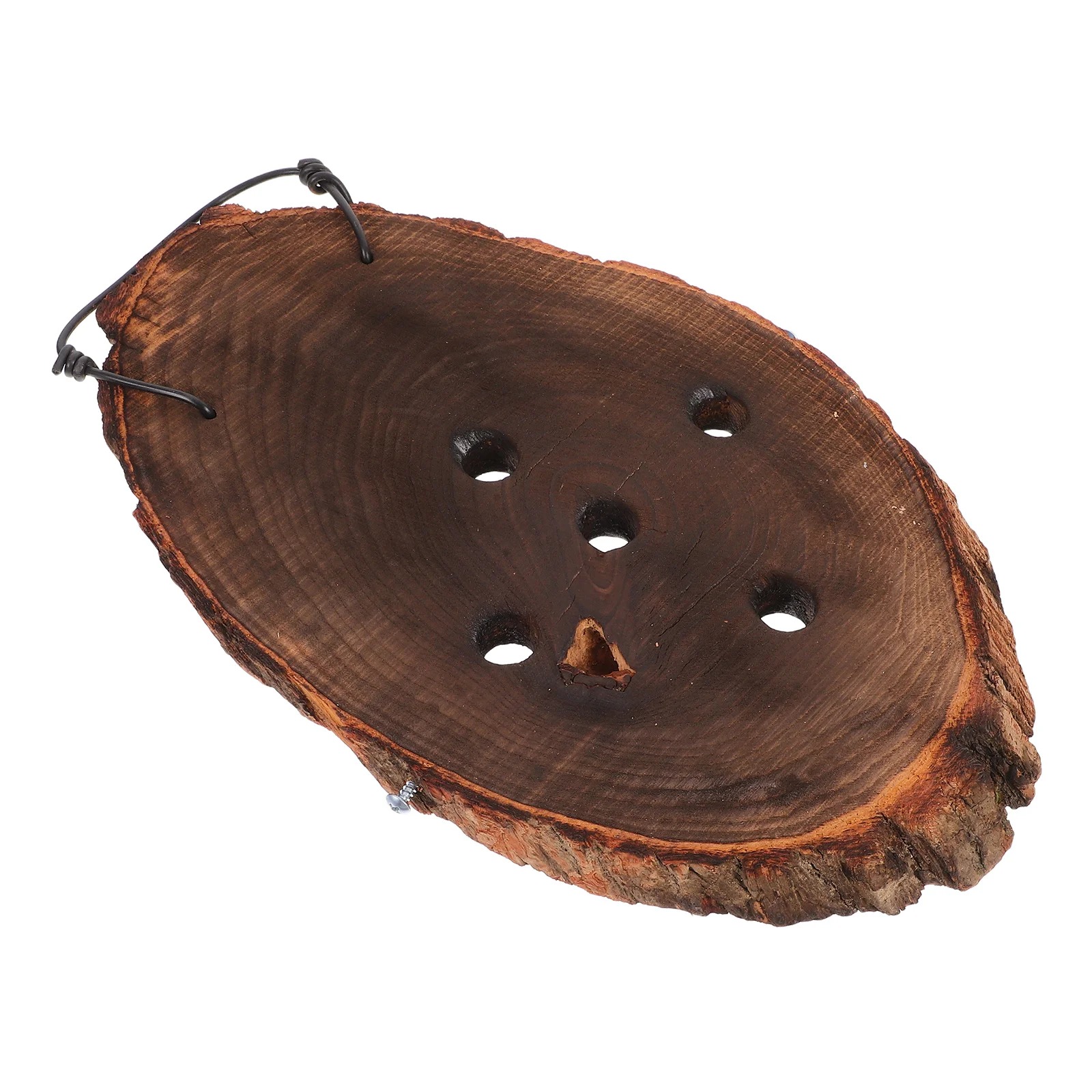 

Natural Solid Wood Planting Board Wall Mounted Planter for chids Ferns Hanging Decor Carbonized Vertical