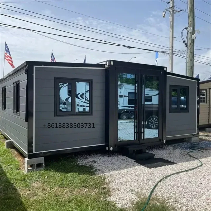 

Prefab Tiny Home 2 3 Bedrooms Expandable Container House 20Ft 40Ft Cabins Prefabricated House Ready Made Modular Folding Room