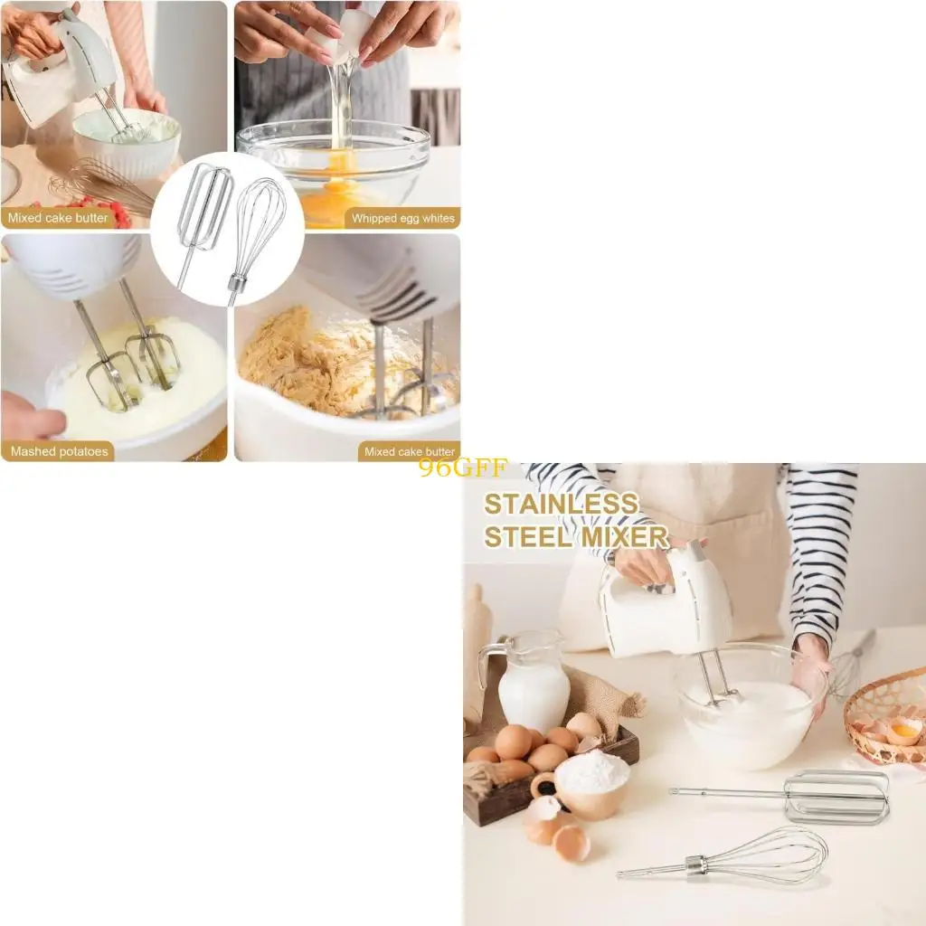 

96GF 4 Count Count Nearlable Steel Kitchen Attactments Attachments Creats Cream Whipping Tool для ручного миксера Идеально для