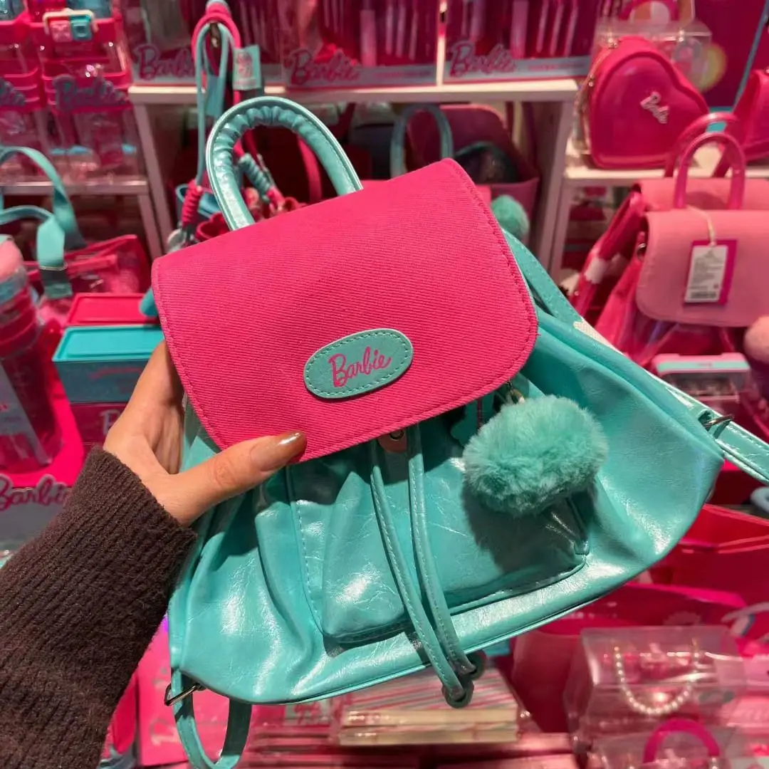 

Miniso niche Barbie Backpacks Peluches mochila new retro daylight shine backpack ins jelly bag backpack For Women Girls Students