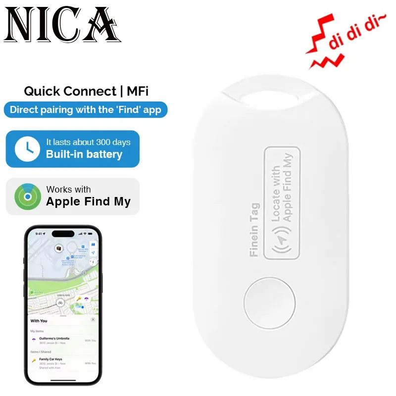 

GPS Tag For Children/Elder Smart AirTag Mini Pet Tracker Bluetooth Smart Tag Car Lost Tracker For Apple IOS System Find My APP