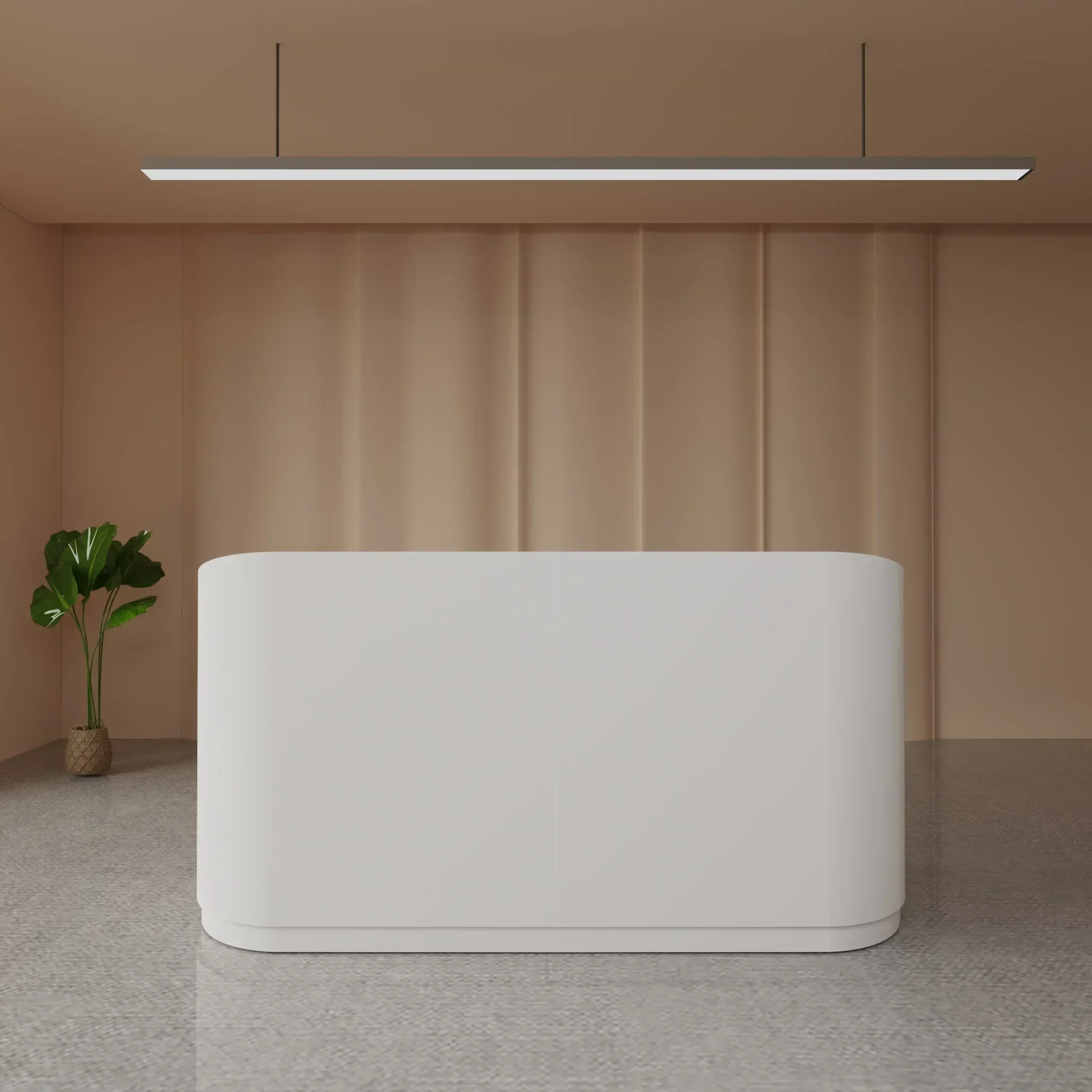 Clothing store checkout page Paint reception desk Beauty salon Small arc bar counter Shop counter