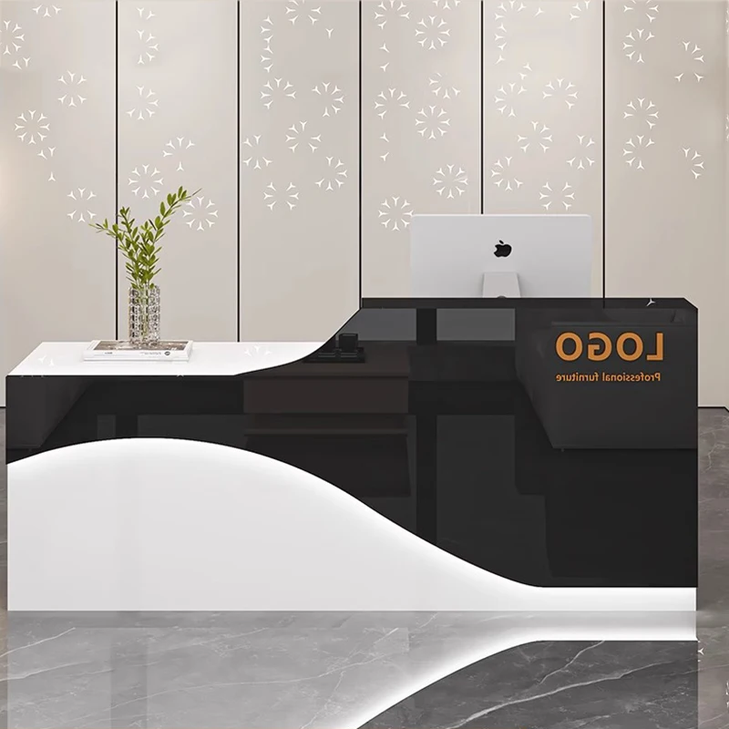 

Black Modern Reception Desks Cheap Design Storage Drawer White Reception Desks Tall Best Classic Empfangstresen Office Furniture
