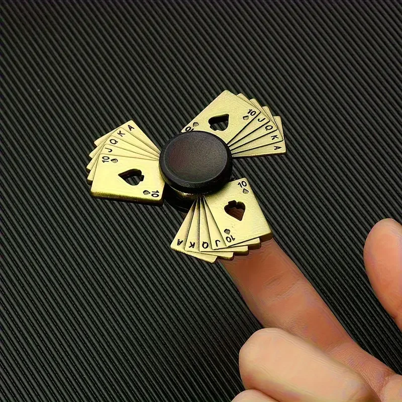 لعبة فيجيت سبينر عتيقة للبطاقات، سبينر معدني، لعبة مكتب لتخفيف التوتر للأطفال والكبار