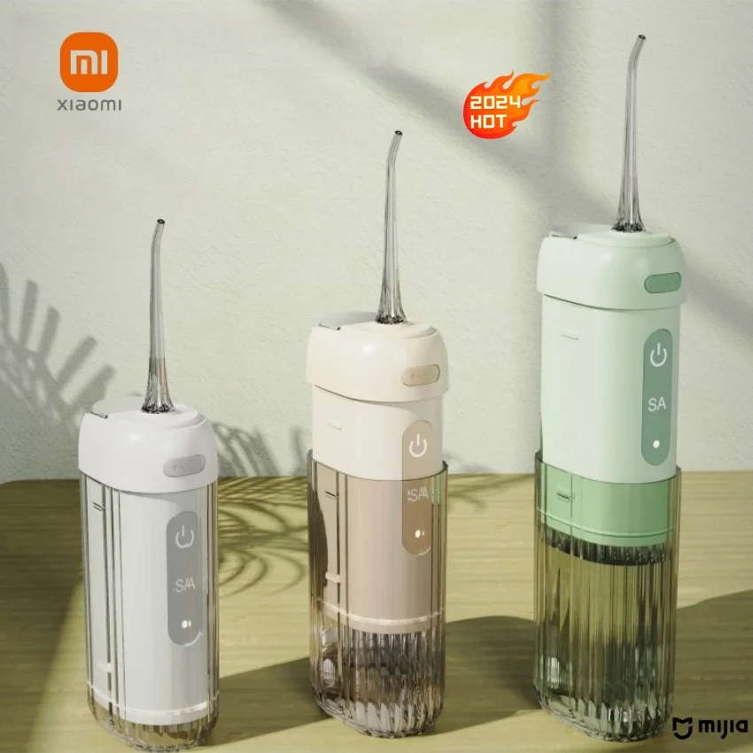 Xiaomi Mijia-Portable Oral Irrigator, Electric Tooth Cleaning Device, 3 Modes, Waterproof, Portable, Water Floss, 200ml, 2024