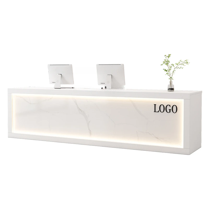 

Simple Modern Bar Counter Cashier Desk Beauty Salon Reception Desk Company Reception Desk Small Counter